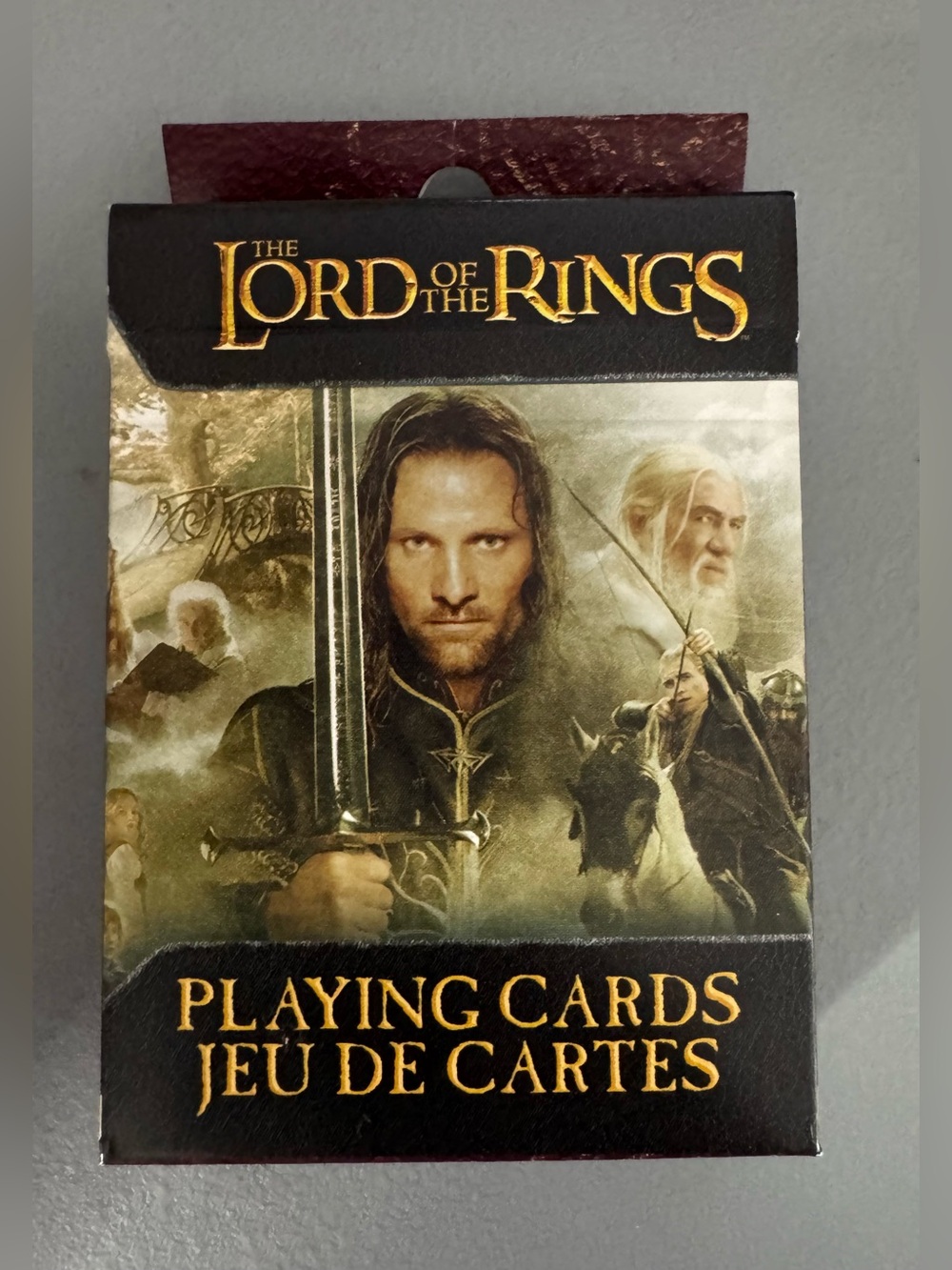 The Lord of the Rings movie Playing Cards - Gold & Black Artwork classic